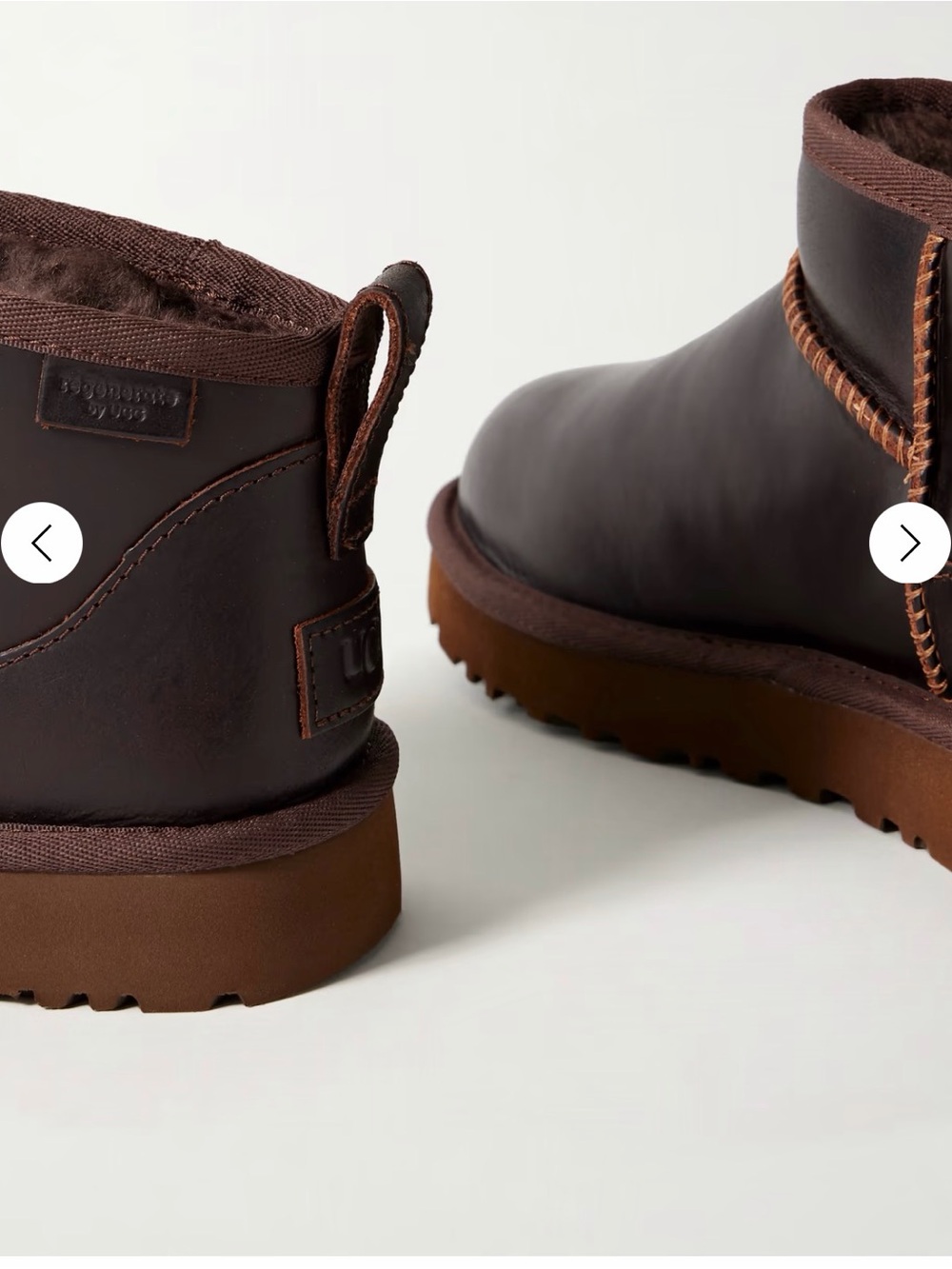 UGG CLASSIC ULTRA MINI LEATHER REGAN BOOTS SIZE 8 BNWT NO UGG BOX - Picture 4 of 9